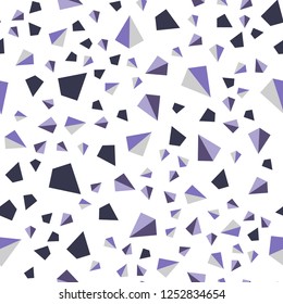 Light Purple vector seamless, isometric cover with polygonal style. Beautiful illustration with triangles in nature style. Template for business cards, websites.