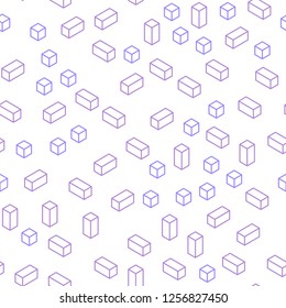 Light Purple vector seamless, isometric background with rectangles. Rectangles on abstract background with colorful gradient. Design for textile, fabric, wallpapers.