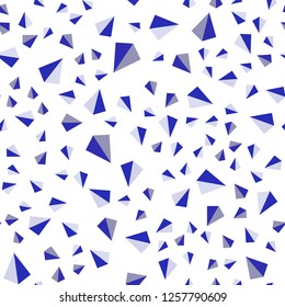 Light Purple vector seamless, isometric texture with triangular style. Modern abstract illustration with colorful triangles. Template for business cards, websites.