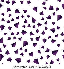 Light Purple vector seamless, isometric texture with triangular style. Beautiful illustration with triangles in nature style. Template for business cards, websites.