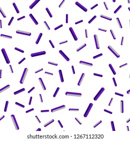 Light Purple vector seamless, isometric background with stright stripes. Shining colored illustration with sharp stripes. Pattern for trendy fabric, wallpapers.