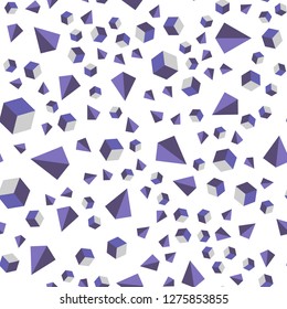 Light Purple vector seamless, isometric cover with triangles, rectangles. Glitter abstract illustration with squares, lines. Design for wallpaper, fabric makers.