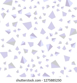 Light Purple vector seamless, isometric cover with polygonal style. Beautiful illustration with triangles in nature style. Texture for window blinds, curtains.