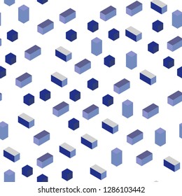 Light Purple vector seamless, isometric background with rectangles. Modern abstract illustration with colorful rectangles. Design for textile, fabric, wallpapers.