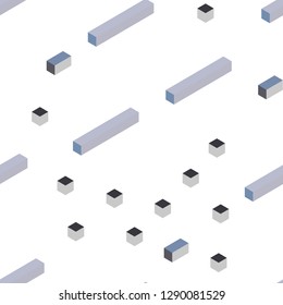 Light Purple vector seamless, isometric background with rectangles. Modern abstract illustration with colorful rectangles. Pattern for trendy fabric, wallpapers.