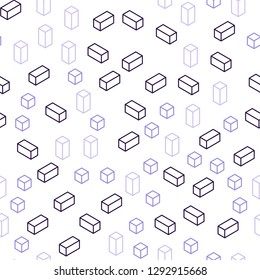 Light Purple vector seamless, isometric template with rhombus. Abstract gradient illustration with rectangles. Design for textile, fabric, wallpapers.