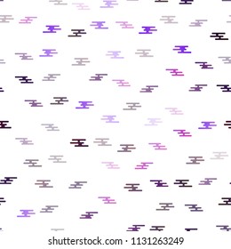 Light Purple vector seamless layout with flat lines. Shining colored illustration with narrow lines. The pattern can be used for busines ad, booklets, leaflets