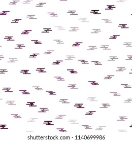 Light Purple vector seamless layout with flat lines. Modern geometrical abstract illustration with staves. Smart design for your business advert.