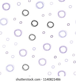 Light Purple vector seamless layout with circle shapes. Blurred bubbles on abstract background with colorful gradient. Beautiful design for your business advert.