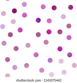 Light Purple vector seamless layout with circle shapes. Blurred bubbles on abstract background with colorful gradient. The pattern can be used for ads, leaflets of liquid.