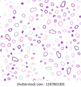 Light Purple vector seamless layout with circle spots. Blurred decorative design in abstract style with bubbles. Template for business cards, websites.
