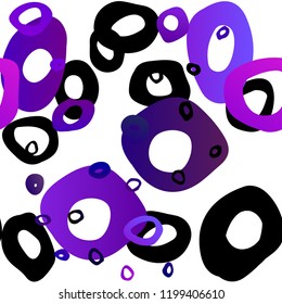 Light Purple vector seamless layout with circle spots. Glitter abstract illustration with blurred drops of rain. Pattern for design of window blinds, curtains.
