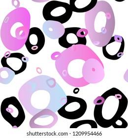 Light Purple vector seamless layout with circle spots. Colorful illustration with blurred circles in nature style. Pattern for design of window blinds, curtains.