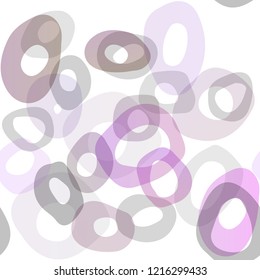 Light Purple vector seamless layout with circle spots. Modern abstract illustration with colorful water drops. Design for textile, fabric, wallpapers.