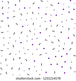 Light Purple vector seamless layout with circles, lines. Modern abstract colorful illustration with spheres and lines. Trendy design for wallpaper, fabric makers.