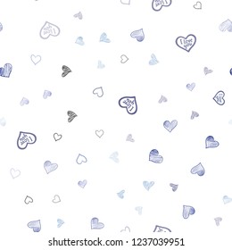 Light Purple vector seamless layout with sweet hearts. Illustration with hearts in love concept for valentine's day. Pattern for marriage gifts, congratulations.