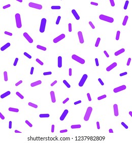 Light Purple vector seamless layout with flat lines. Decorative shining illustration with lines on abstract template. The pattern for ad, booklets, leaflets.