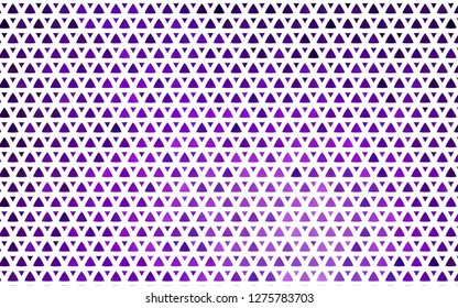 Light Purple vector seamless layout with lines, triangles. Glitter abstract illustration with triangular shapes. Pattern for design of window blinds, curtains.