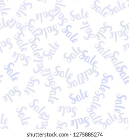 Light Purple vector seamless layout with discount of 70, 90%. Abstract illustration with colorful gradient symbols of sales. Template for season sales, shopping ads.