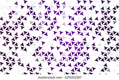 Light Purple vector seamless layout with lines, triangles. Decorative design in abstract style with triangles. Design for textile, fabric, wallpapers.