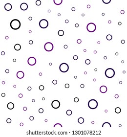 Light Purple vector seamless layout with circle shapes. Beautiful colored illustration with blurred circles in nature style. Pattern can be used for beautiful websites.