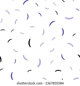 Light Purple vector seamless layout with bent lines. A shining illustration, which consists of curved lines. New composition for your brand book.