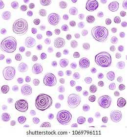 Light Purple vector seamless natural elegant background. Shining colored illustration with flowers in doodle style. Elegant pattern for a brand book.
