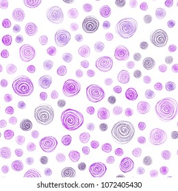 Light Purple vector seamless natural abstract design. Glitter abstract illustration with doodles and flowers. Doodle design can be used for your web site.