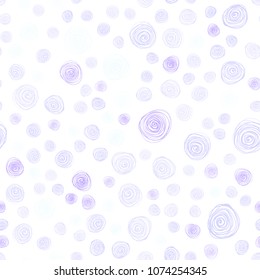 Light Purple vector seamless natural elegant pattern. Glitter abstract illustration with doodles and flowers. Completely new template for your business design.