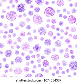 Light Purple vector seamless natural elegant template. flowers on elegant natural pattern with gradient. Hand painted design for web, leaflet, textile.
