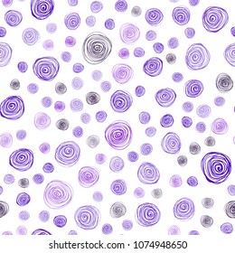 Light Purple vector seamless natural elegant pattern. Creative illustration in blurred style with flowers. Pattern for wallpapers and coloring books.