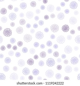 Light Purple vector seamless natural elegant artwork. Creative illustration in blurred style with flowers. Completely new template for your brand book.