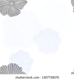 Light Purple vector seamless natural backdrop with flowers. An elegant bright illustration with flowers. Template for business cards, websites.