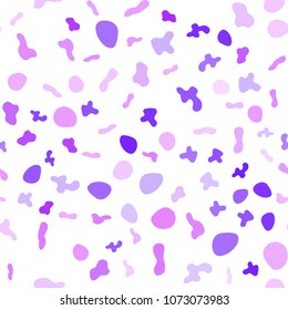 Light Purple vector seamless pattern with bubble shapes. Shining crooked illustration in marble style. Marble design for your web site.