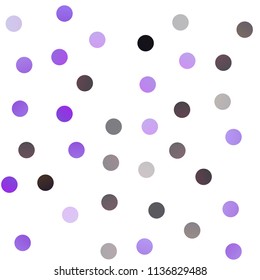 Light Purple vector seamless pattern with spheres. Blurred decorative design in abstract style with bubbles. The pattern can be used for ads, leaflets of liquid.