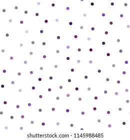 Light Purple vector seamless pattern with spheres. Blurred decorative design in abstract style with bubbles. The pattern can be used for ads, leaflets of liquid.