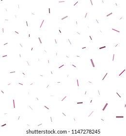 Light Purple vector seamless pattern with narrow lines. Glitter abstract illustration with colored sticks. Best design for your ad, poster, banner.