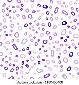 Light Purple vector seamless pattern with spheres. Blurred decorative design in abstract style with bubbles. Pattern for design of window blinds, curtains.