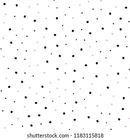 Light Purple vector seamless pattern with spheres. Beautiful colored illustration with blurred circles in nature style. Pattern for trendy fabric, wallpapers.