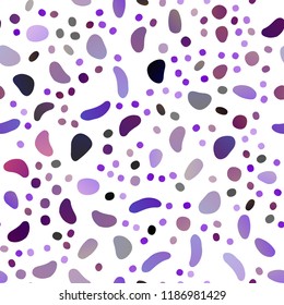 Light Purple vector seamless pattern with spheres. Modern abstract illustration with colorful water drops. Template for business cards, websites.