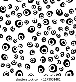 Light Purple vector seamless pattern with spheres. Blurred bubbles on abstract backdrop with colorful gradient. Pattern for trendy fabric, wallpapers.