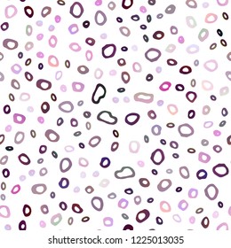 Light Purple vector seamless pattern with spheres. Modern abstract illustration with colorful water drops. Design for textile, fabric, wallpapers.