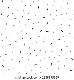 Light Purple vector seamless pattern with spheres, triangles. Glitter abstract illustration with connection of triangle structure. Pattern for design of window blinds, curtains.