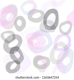 Light Purple vector seamless pattern with spheres. Blurred decorative design in abstract style with bubbles. Pattern for design of window blinds, curtains.