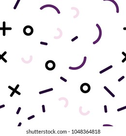 Light Purple vector seamless template with geometric lines. Seamless Illustration with set of abstact gradient lines. Design for textile, fabric, wallpapers.