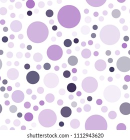 Light Purple vector seamless template with circles. Beautiful colored illustration with blurred circles in nature style. New design for ad, poster, banner of your website.