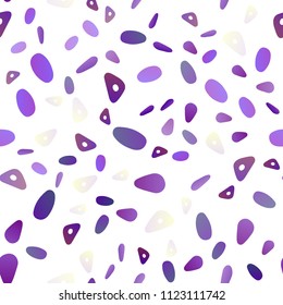 Light Purple vector seamless template with crystals, circles. Glitter abstract illustration with spheres, triangular lines. Modern template for your landing page.