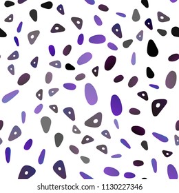 Light Purple vector seamless template with crystals, circles. Illustration with set of colorful circles, triangles. Modern template for your landing page.