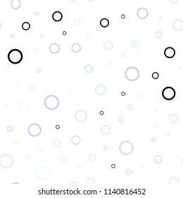 Light Purple vector seamless template with circles. Beautiful colored illustration with blurred circles in nature style. Pattern can be used for beautiful websites.
