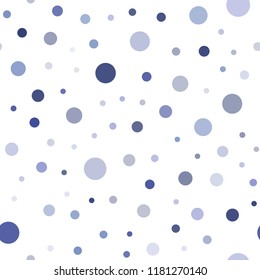 Light Purple vector seamless template with circles. Abstract illustration with colored bubbles in nature style. Pattern for design of fabric, wallpapers.